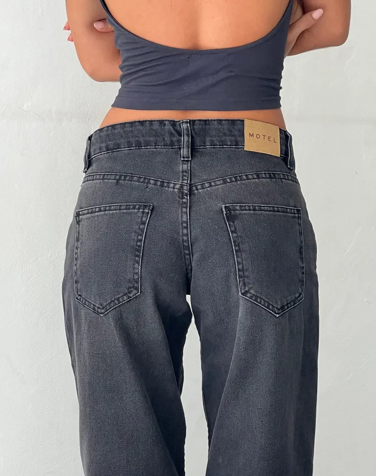 Low Rise Parallel Jeans in Vintage Black