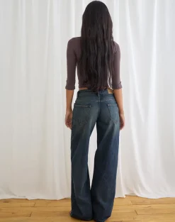 Low Rise Roomy Jeans in Aged Mid Blue
