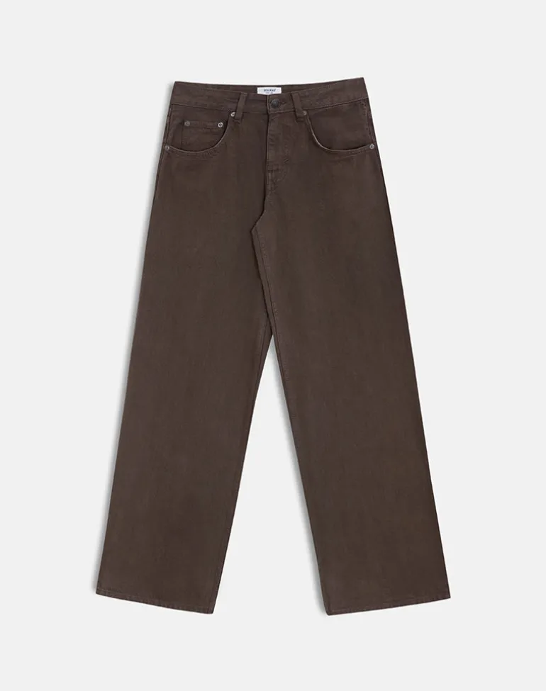 Low Rise Roomy Jeans in Dark Chocolate