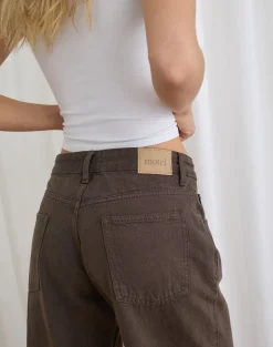 Low Rise Roomy Jeans in Dark Chocolate