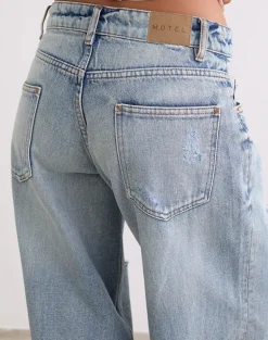 Low Rise Roomy Jeans in Extreme Rip Vintage Blue