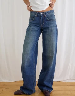 Low Rise Roomy Jeans in Mid Blue Tint