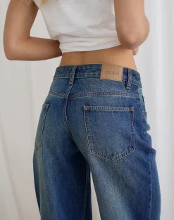 Low Rise Roomy Jeans in Mid Blue Tint