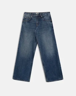 Low Rise Roomy Jeans in Steel Blue