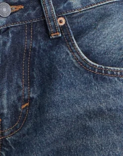 Low Rise Roomy Jeans in Steel Blue