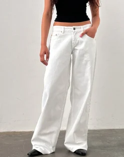 Low Rise Roomy Jeans in True White