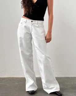 Low Rise Roomy Jeans in True White