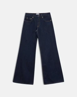 Low Rise Slouchy Flare Jeans in Indigo