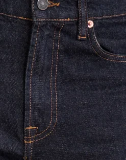 Low Slung Slim Parallel Jeans in Indigo
