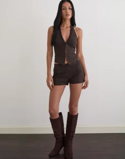 Lucen Mini Short in Tailoring Brown
