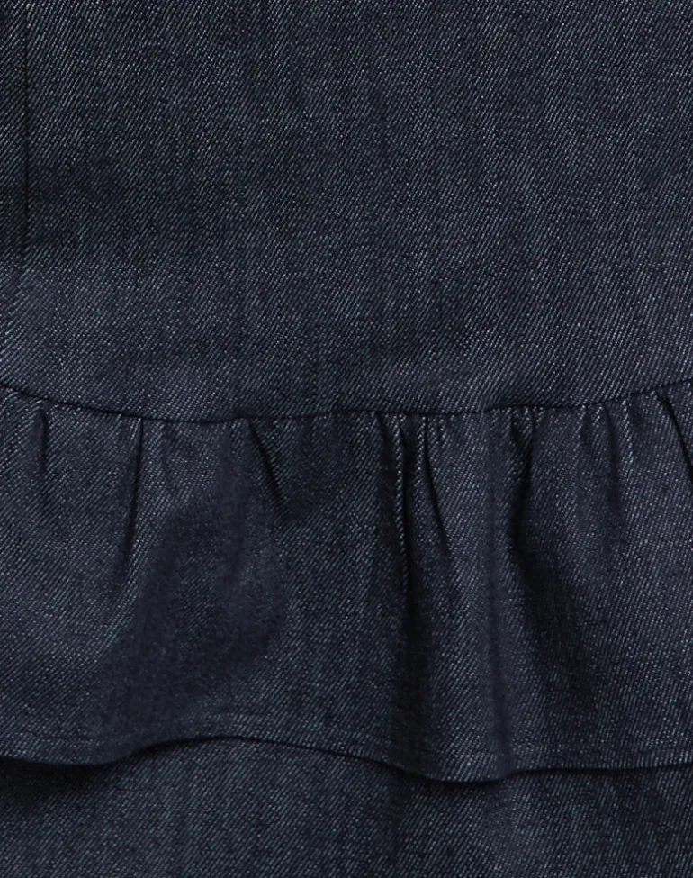 Luminis Mini Dress in Dark Denim Indigo