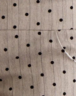 Lumin Mini Shorts in Beige with Polka Pinstripe