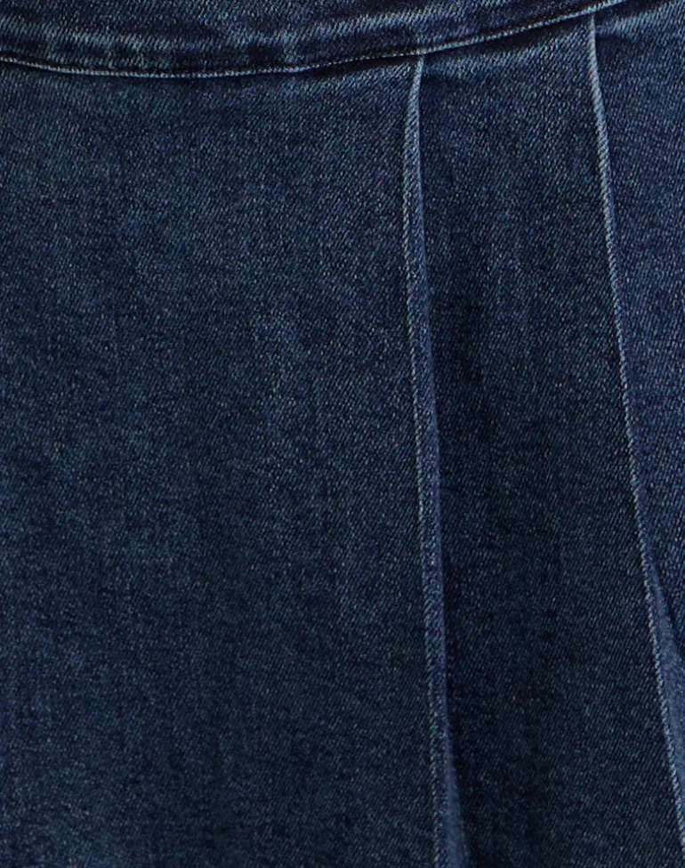 Lupi Micro Skirt in Chambray Vintage Blue