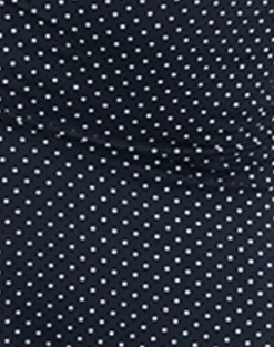 Luscian Plunge Mini Dress in Micro Polka Navy
