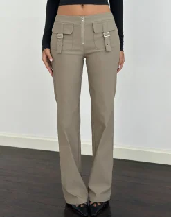 Maite Pocket Trouser in Tailoring Taupe