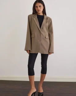 Maiwa Blazer in Textured Tailoring Beige