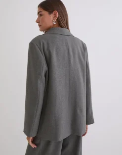 Maiwa Textured Tailoring Blazer in Charcoal