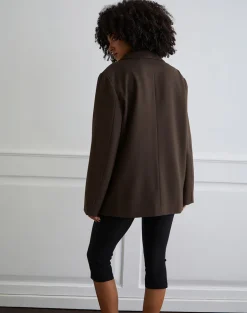Maiwa Textured Tailoring Blazer in Brown