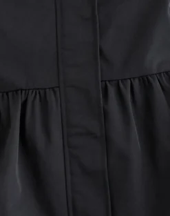 Malcari Peplum Nylon Jacket in Black
