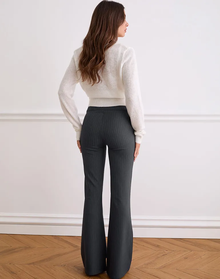 Malvinas Trouser in Tailoring Grey Stripe