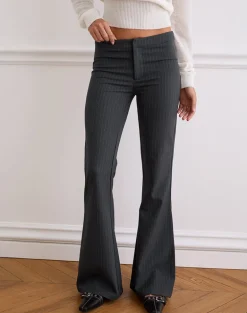 Malvinas Trouser in Tailoring Grey Stripe
