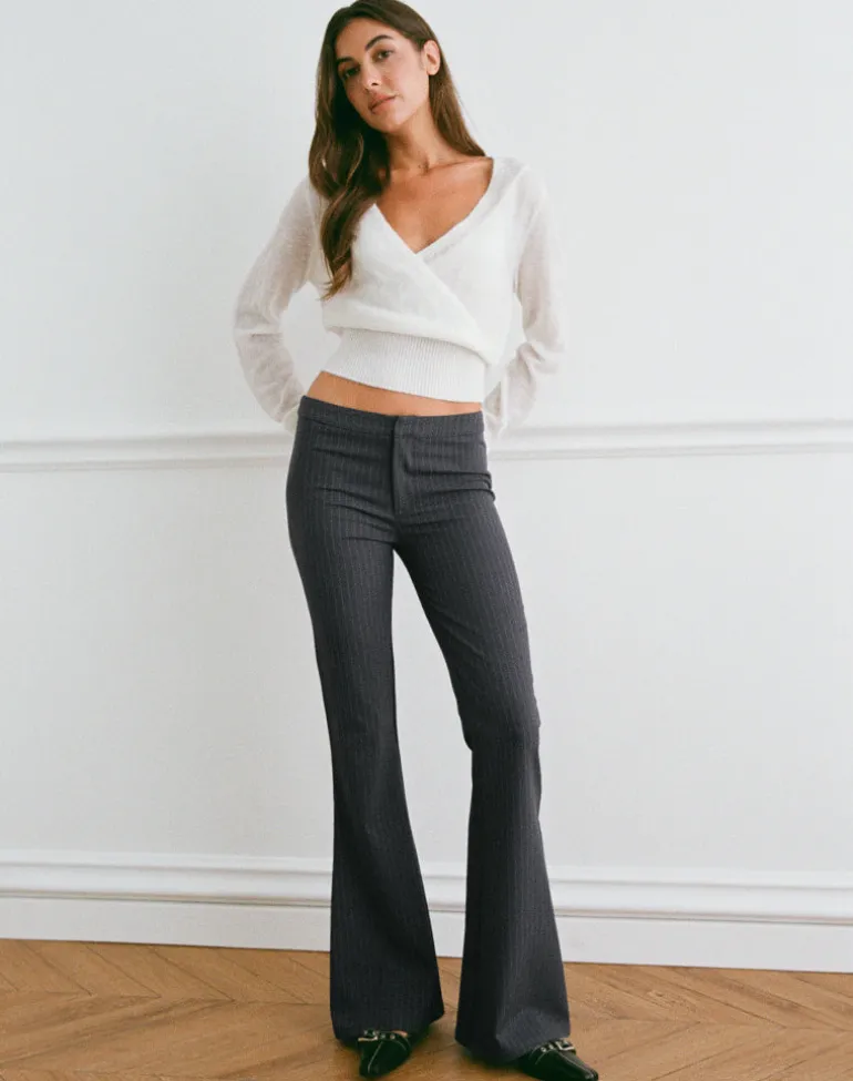Malvinas Trouser in Tailoring Grey Stripe