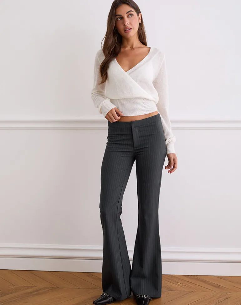 Malvinas Trouser in Tailoring Grey Stripe