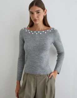 Manahi Jumper in Pearl Knit Grey