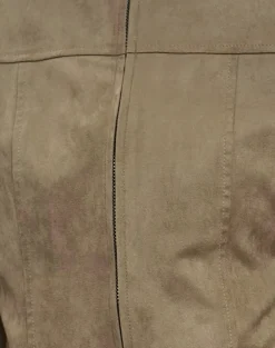 Mandy Jacket in Faux Suede Walnut