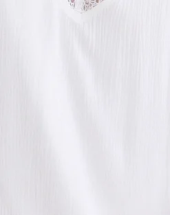Manika Plunge Babydoll Mini Dress in Rayon White