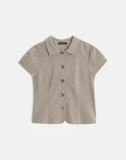 Maorah Blouse in Tailoring Light Taupe