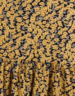 Marige Roundneck Mini Dress in Mini Bloom Yellow