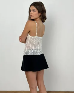 Marinda Cami Top in Lace Cream