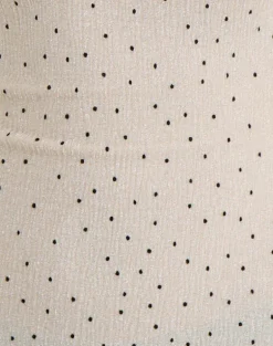 Marista Top in Cream Polka Mesh Plisse