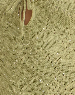 Masela Midi Dress in Sequin Knit Green