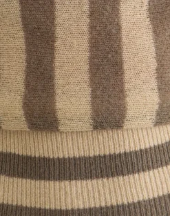 Maude Top in Stripe Taupe and Neutral