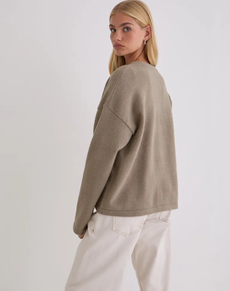 Maureen Cardigan in Taupe