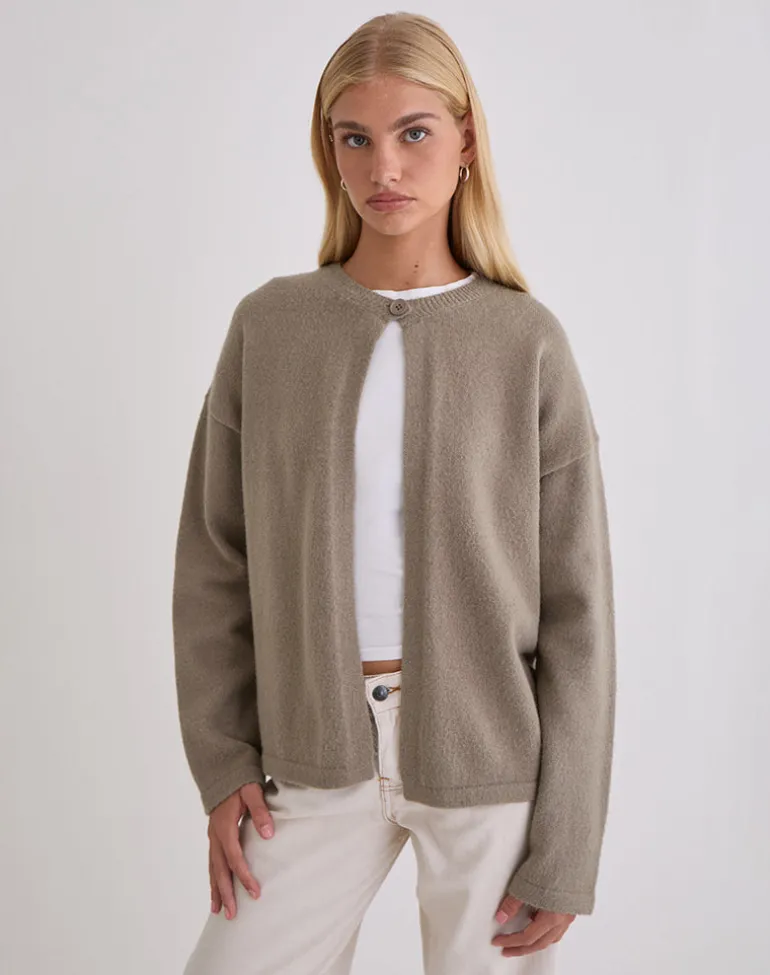 Maureen Cardigan in Taupe