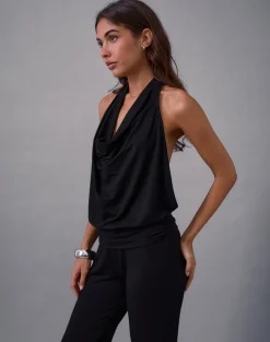 Mayla Backless Jumpsuit in Black