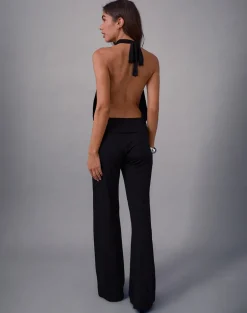 Mayla Backless Jumpsuit in Black