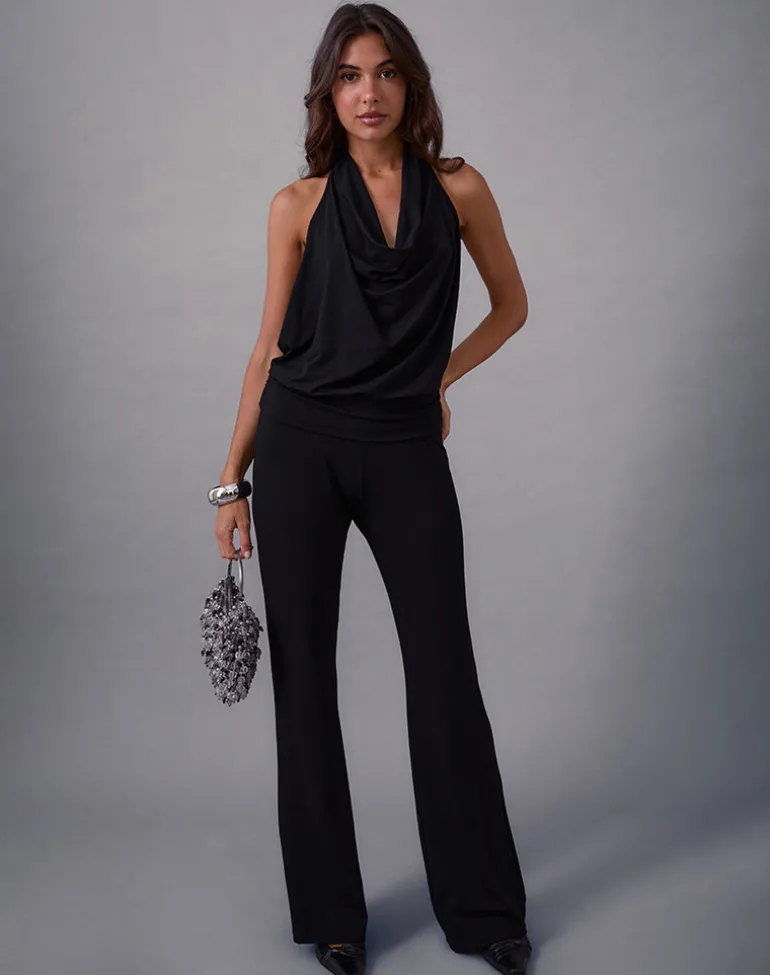Mayla Backless Jumpsuit in Black