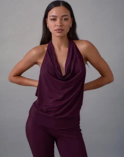 Mayla Backless Jumpsuit in Fig