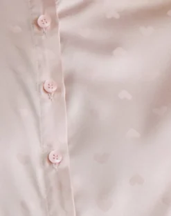 Meline Blouse in Satin Jacquard Pink