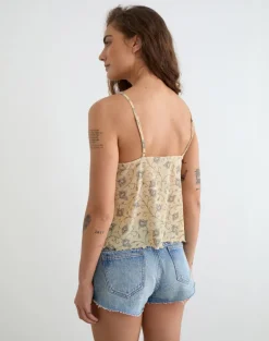 Merida Top in Winding Ivy Pale Yellow