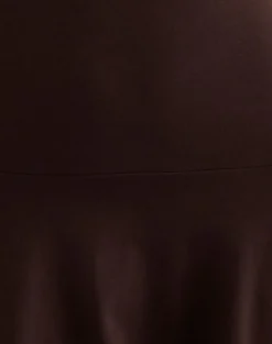Messac Asymmetric Dress in Rayon Jersey Bitter Chocolate