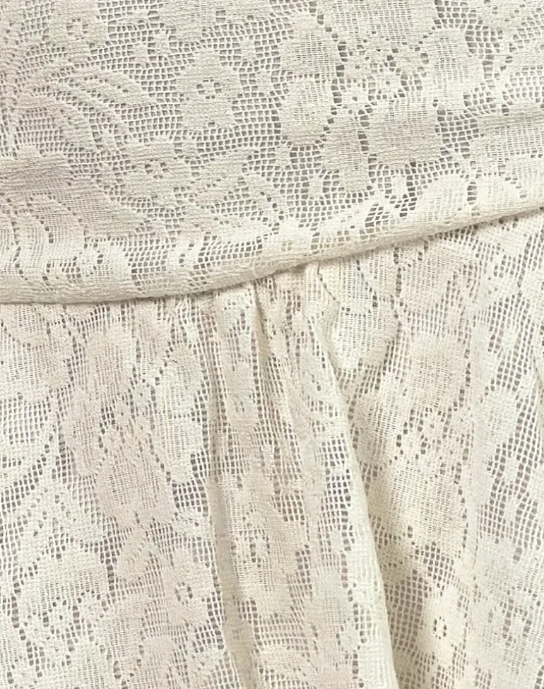 Meta Mini Skirt in Hibiscus Crochet Lace Ivory