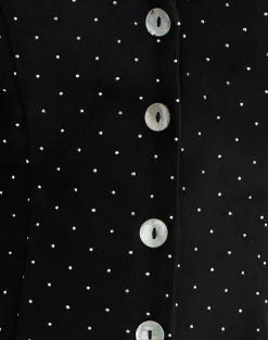 Mikanu Halterneck Blouse in Diamante Tailoring Black