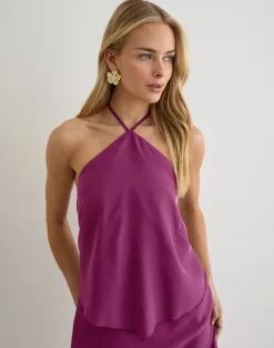 Milaya Mini Dress in Chiffon Berry