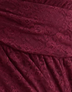 Milna Butterfly Top in Lace Maroon
