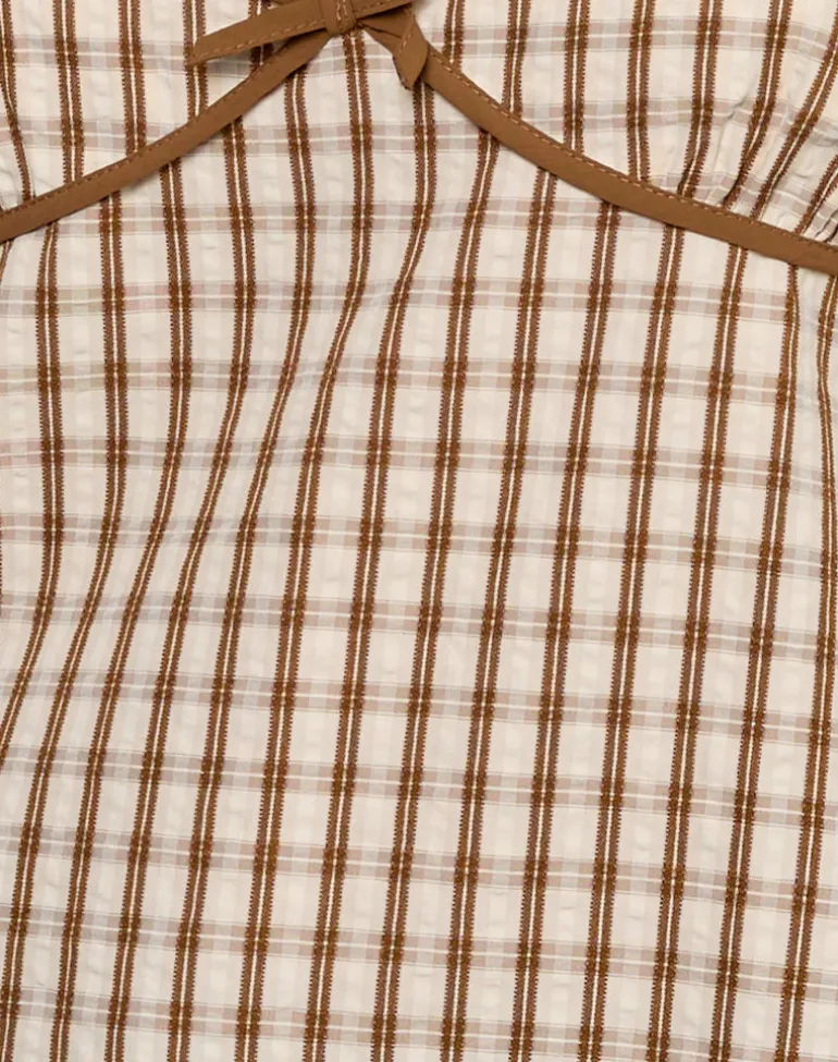 Milota Cami Top in Brown Check